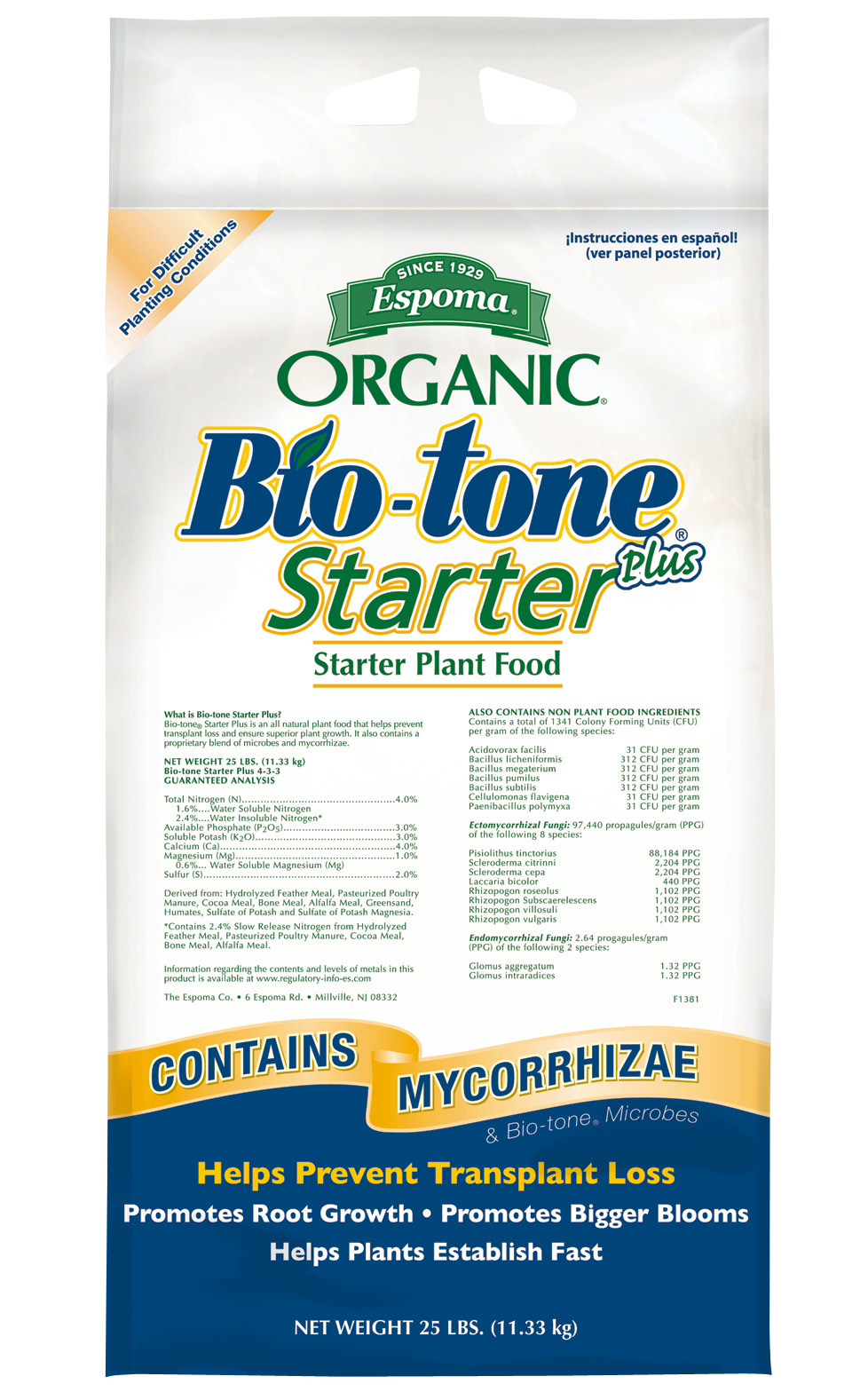 Espoma Bio-Tone Starter Plus 25 lbs