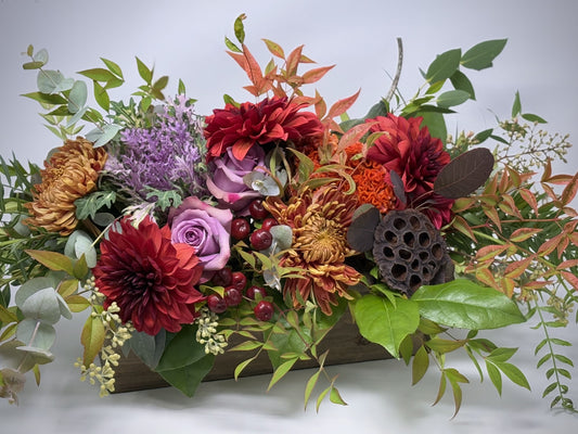 Thanksgiving Centerpiece - Large in Wood Container