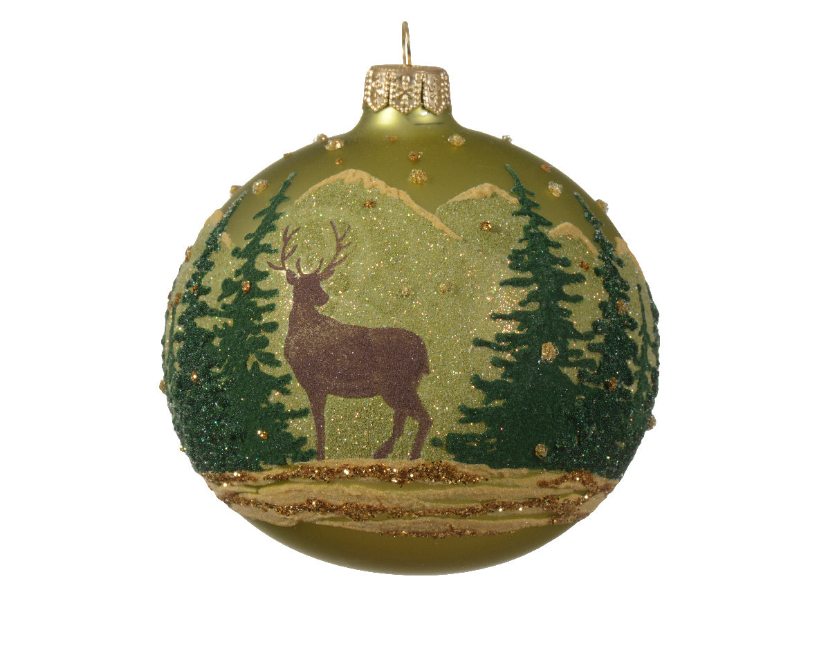 Glass Bauble with Forest Landscape