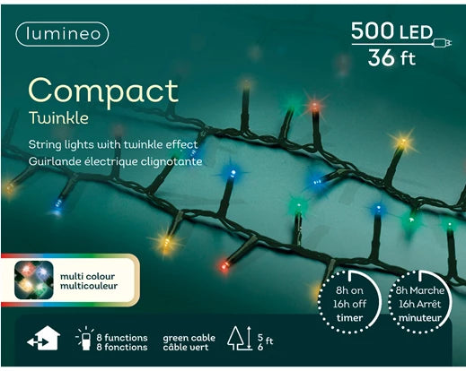 Compact LED Light String 500ct