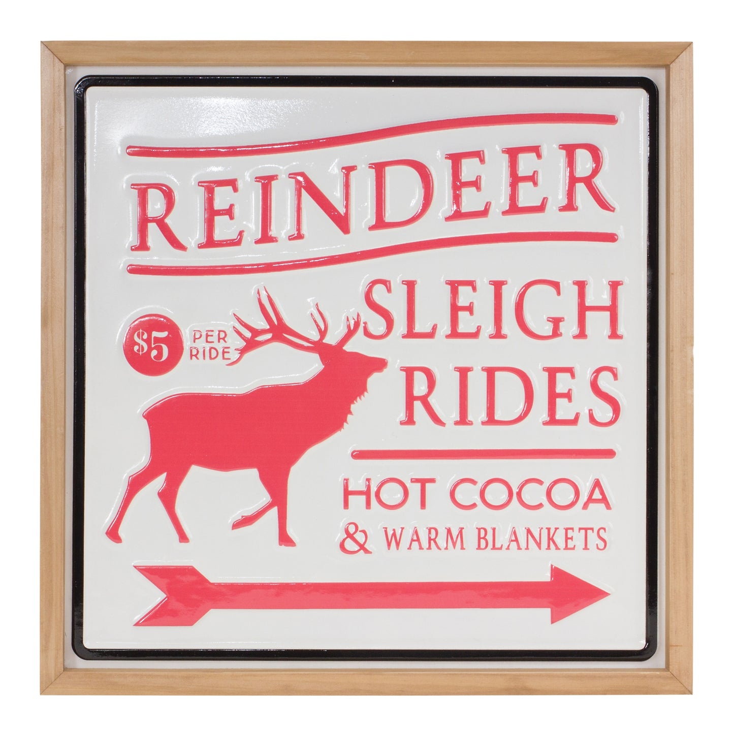 Reindeer/Sleigh Rides Wall Sign