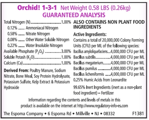 Espoma Organic Orchid! - 8 ounce