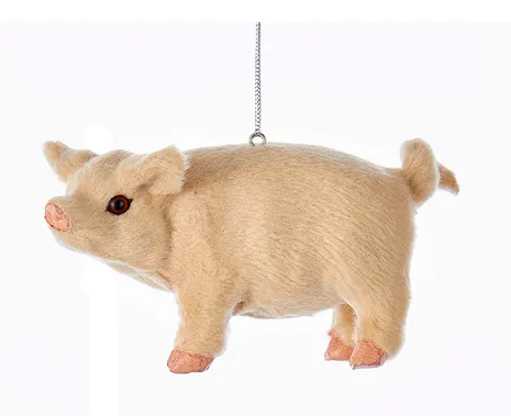 Plush Pig Ornament