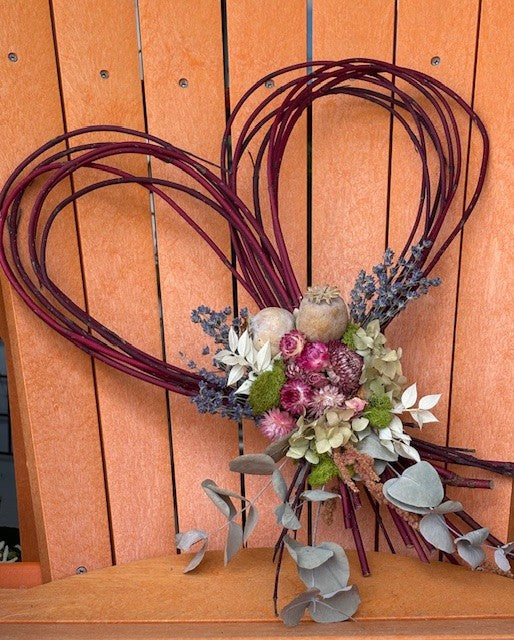 Dried Flower Heart Wreath Workshop - 11/15 @ 12PM