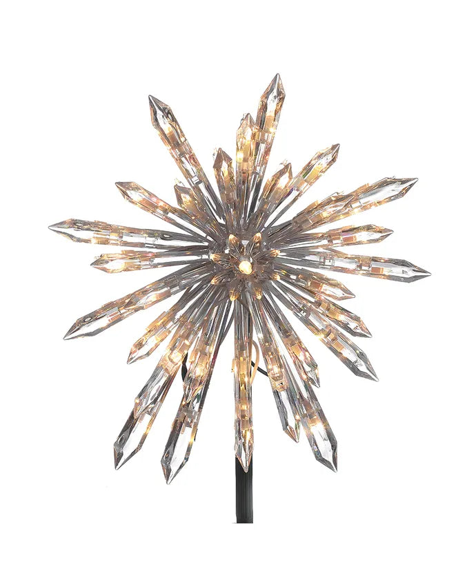Light Up Crystal Snowflake Tree Topper